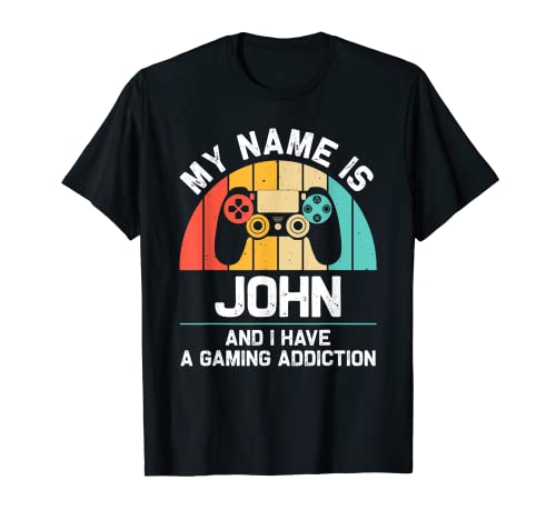 JOHN Gift Name Personalizado Funny Gaming Geek Cumpleaños Camiseta