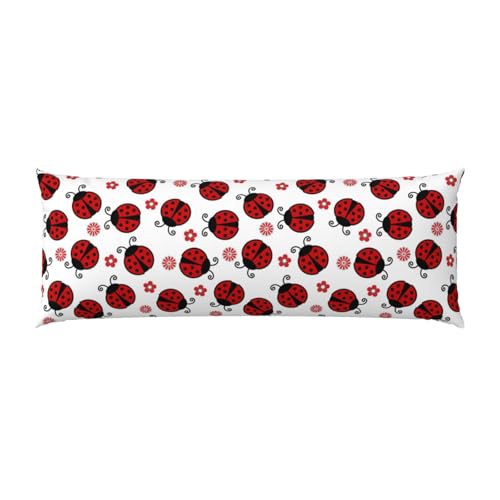 Red Ladybug Body Pillow Cover