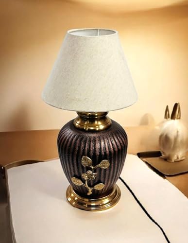 Image of The Devine Decor Copper Antique Lamp | Copper Antique Finish Gold Table Lamp for Bedroom, Bedside, Living Room, Home Decoration, Hotel Pack of 1 | Size:48 X 26 cm