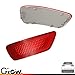 GSOWO 2 Pcs Rear Bumper Reflector Light Covers for J-e-e-p Grand Cherokee 2011-2021, Compass 2011-2017, Dodge Journey 2011-2017, Red Lens (Left & Right) Fog Brake Tail Lights, # 57010720AC 57010721AC