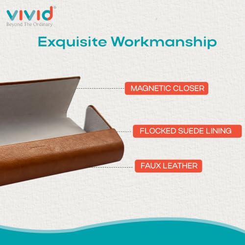 Image of VIVID Unisex Specs Magnetic Eyewear Dabbi Faux Leather Hard Case Cover