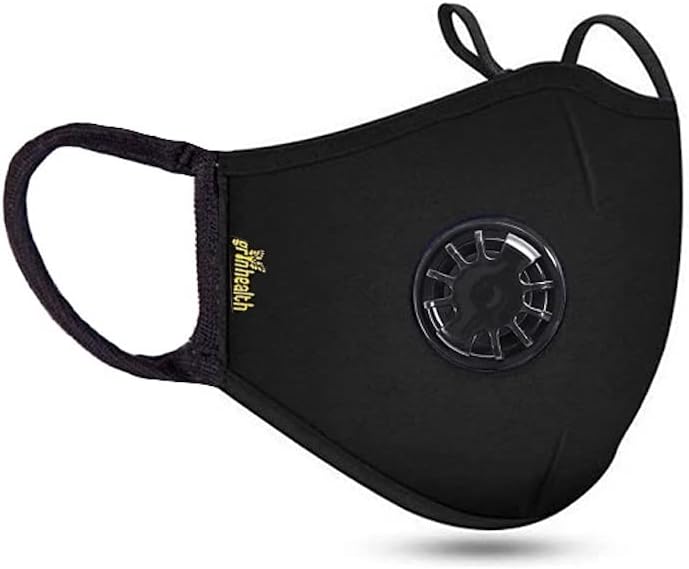Grin Health N99 Anti Pollution Mask with Activated Carbon and Valve, Reusable, Washable, Durable