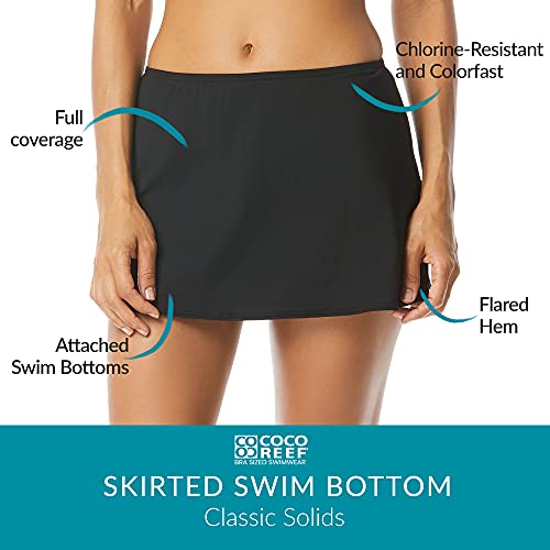 COCO REEF Skirted Swim Bottom — Flared Hem Skirt with Attached Bikini3