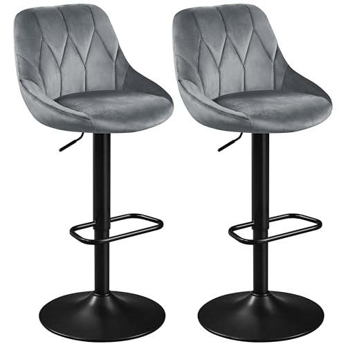 Yaheetech Barhocker 2er Set höhenverstellbarer Barstuhl 360°...