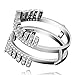 Uloveido Fashion Rings Enhancers for Women White Gold Plated Cubic Zirconia Ring Enhancer for Wedding Engagement Rings Size 8 Y500B