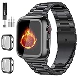 Bekomo Compatible with Apple Watch Band 49mm 44mm 45mm 42mm 40mm 38mm 41mm, Stainless Steel Metal XL