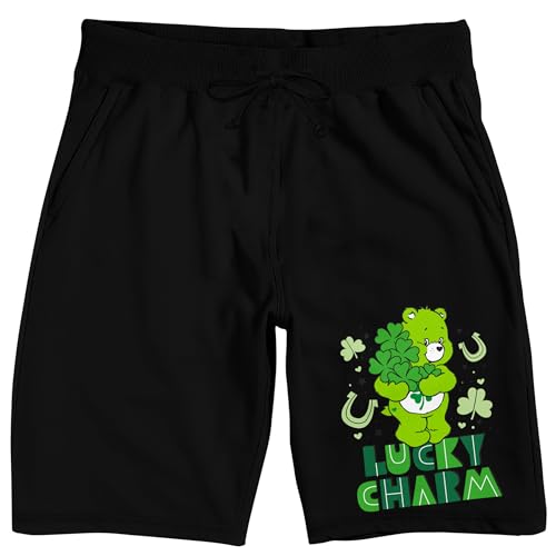 Care Bears Lucky Charm Men's Black Sleep Pajama Shorts