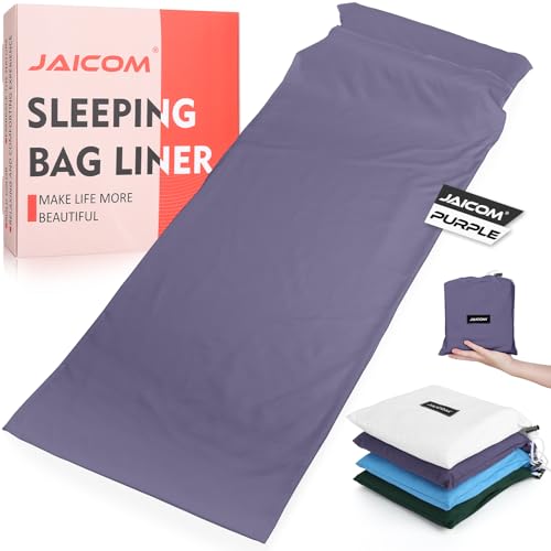 JAICOM Sleeping Bag Liner Ultralight - Travel Sheets for Hotel, Portable & Comfortable & Quick-Drying Adult Sleep Sack for Camping, Business Trips, Traveling, Hostel
