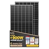 Solakon Solarpanel 450W, Bifazial Glas-Glas N-Type Solarmodul, 40v Monokristalline Solarmodule/Solar...