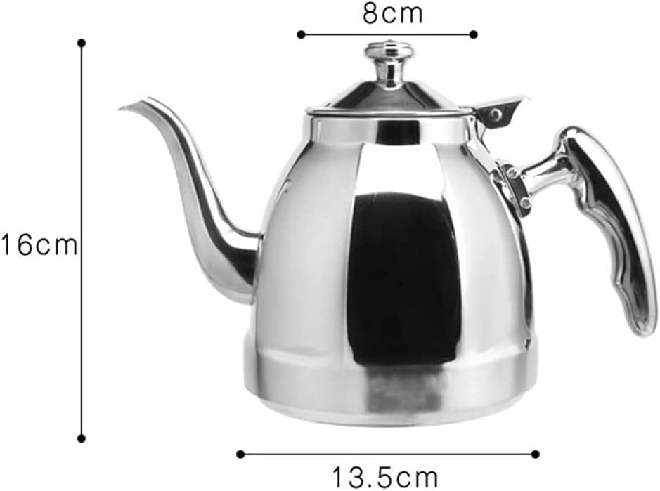 304 Stainless Steel Tea Kettle 1.5L Coffee Kettle, Tea Pots for Stove, Teapots Coffee Servers Kettles Tea Machines