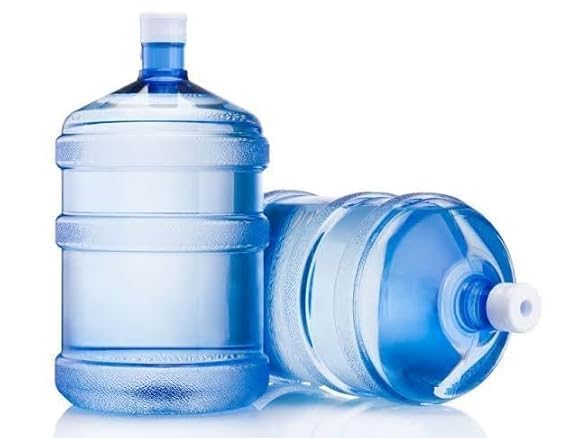 Image of Plastic Water Dispenser Bottle - Blue Color 20L, 20 Liter Mineral Water Dispensers Jar | Drinking Water Can | Big Water Bottle BPA Free Water Bottle Large Container With Thread Cap (BLUE) Pack of 1