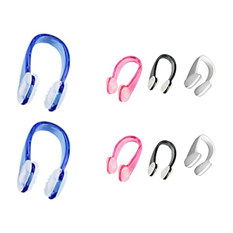 MYiuNuo 8 Pcs Swimming Nose Clip Comfortable Swim Nose Training Protector Silica Gel Nose Plug for Swimming Adult and Children Cover