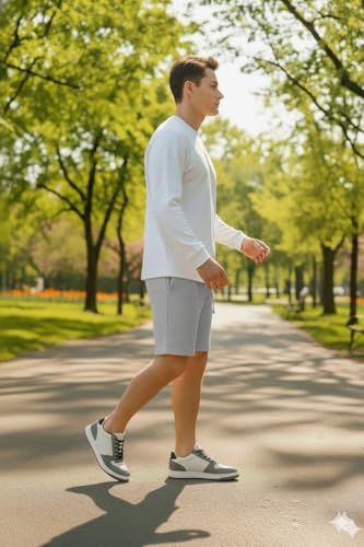 Image of INKKR Men's Premium Polyester Casual Ribbed Shorts ||Loose Fit with 2 Pocket Shorts