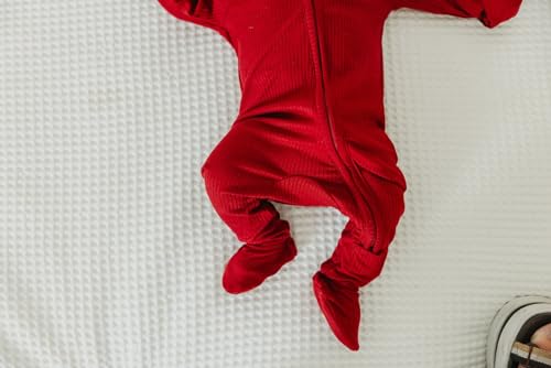 Image of Copper Pearl Baby Zip-Up Footie Pajamas - Soft Stretchy Sleep and Play Footies for Boys and Girls