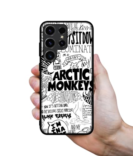 Image of Arctic Monkeys Pattern Design Premium 2D Printed Metal Back Case Cover for Samsung Galaxy S23 Ultra 5G