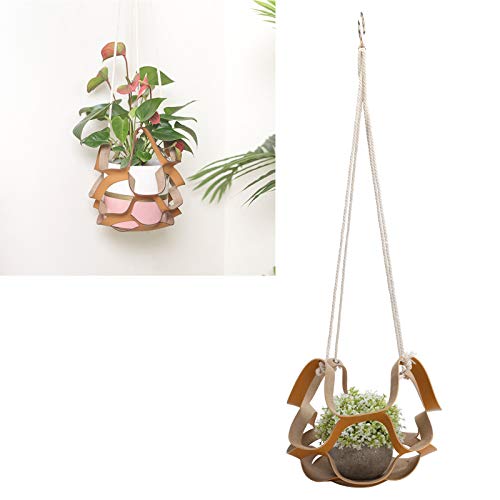 Orenic ORENICRZCWXK5NPF-11 Pu Leather Plant Hanger Indoor Hanging Planter Basket thumb #4
