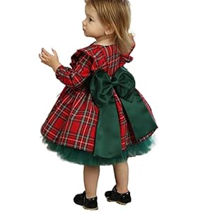 Dazzerake Baby Mädchen Weihnachten Neugeborene Kleinkinder My First Christmas Girl Stirnband Kleid Outfits Babykleidung Bekleidungsset