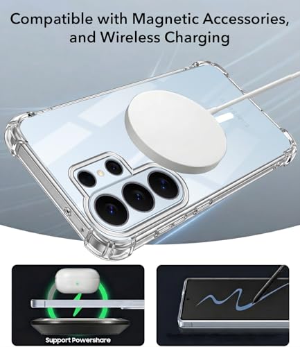Image of Jkobi Shockproof Crystal-Clear Back Cover for Samsung Galaxy S26 Ultra (Magsafe Wireless Support | Drop & Camera Protection | Hard Polycarbonate)