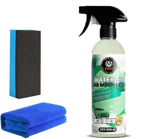 Powerful Waterless Car Wash Solution, Automotive Cleaner Waterless Cars Washing Coat Treatments, Waterless Car Wash Spray,Suitable for All Vehicles Surfaces (1)
