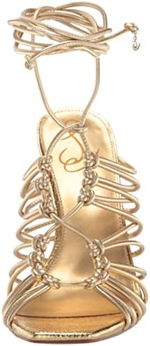 Sam Edelman Women's Lylah Heeled Sandal, Amber Gold, 6 | Image 1