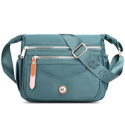 Sac de messager multi-poches en nylon léger pour femme active