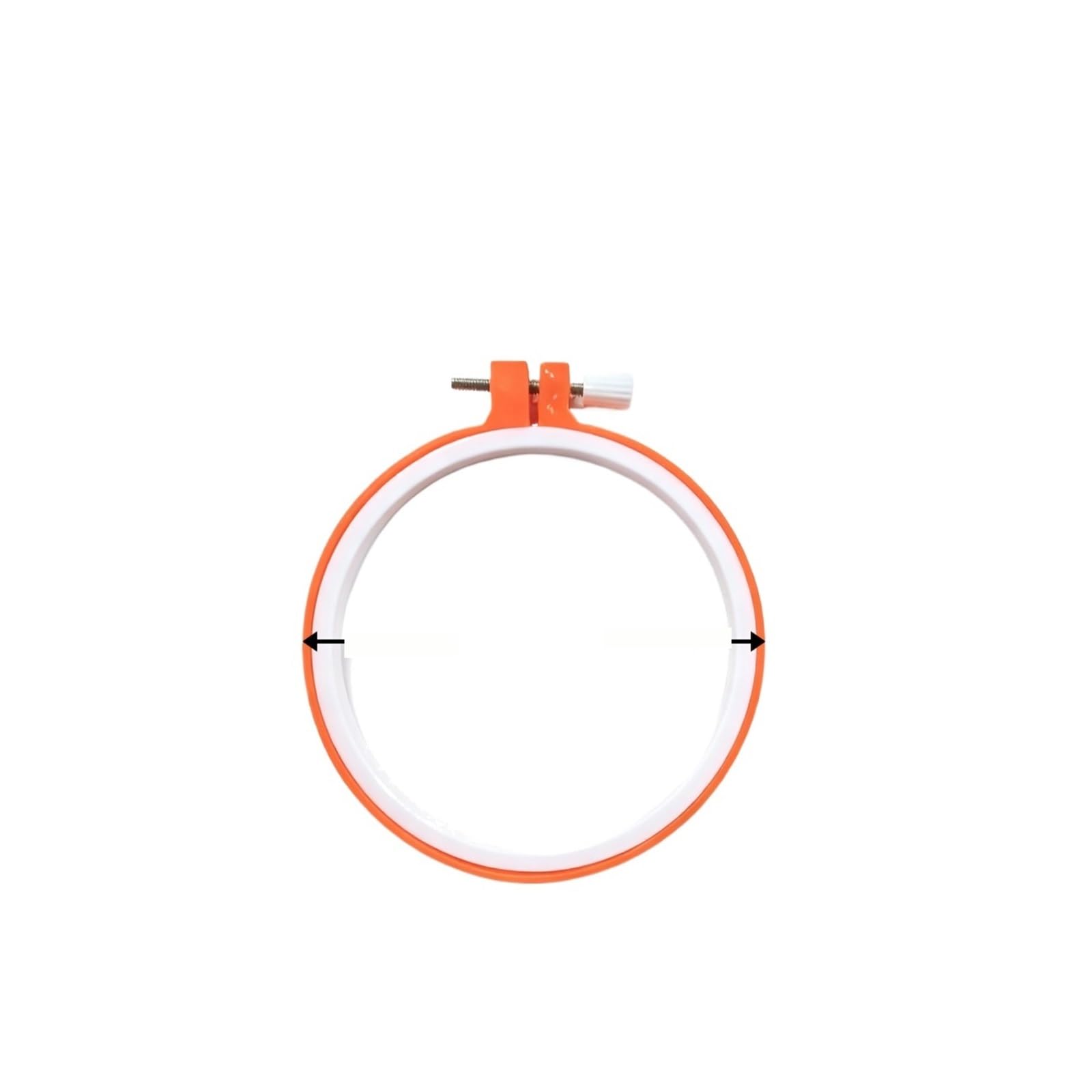 CHUDOU Mini Embroidery Hoop Set 1pcs Plastic Embroidery Hoops Set, Adjustable Cross Stitch Rings Frame, Lightweight Sewing Tools for Art & Craft(Orange,12.7cm)