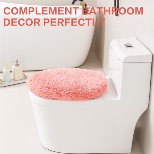 Image of Microfiber Toilet Lid Cover, 17.5 inchx15 inch Fits Round Oblong and Elongated
