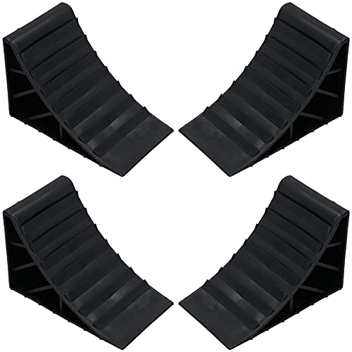 Lot de 4 cales de roue pour voiture et remorque AB Tools