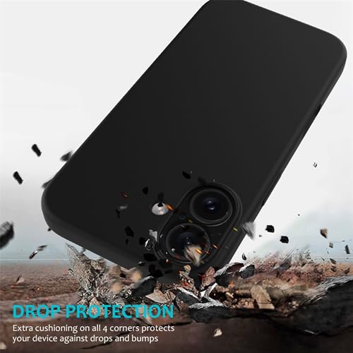 Image of ArmourPro Silicone Back Case for iPhone 16, Soft-Touch Case | Black