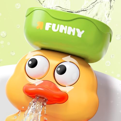Badespielzeug Baby ab 1 Jahr mit 3 Saugnäpfen für extra stabilen Halt | Interaktives Wasserspielzeug mit Wasserrad & Gießkanne | Badewannenspielzeug Geschenk für Jungen & Mädchen