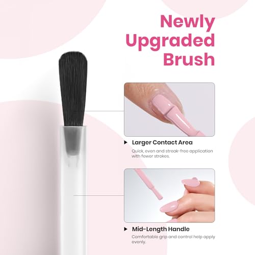 Image of Beetles Nude Pink Gel Polish - Chestnu Serenade 15ML Full Size /0.51Fl Oz, HEMA-Free Pink Nude Gel Polish, Soak Off UV LED Lamp Fall Nails Art, Manicure Salon DIY French Nails