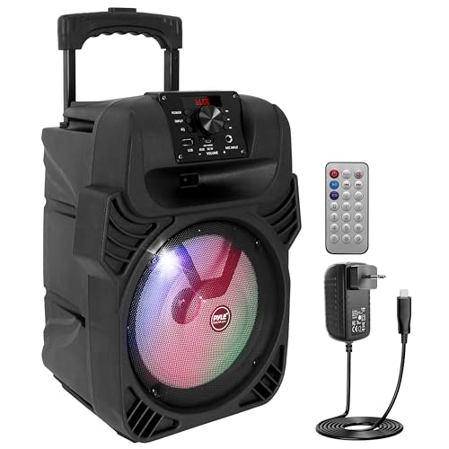 Pyle PA Lautsprecher Bluetooth, Musikbox, Partybox, Karaoke Maschine 400W, 8\" Subwoofer, 4 Ohm/55-20kHz, USB/MP3/FM-Radio/ 6,35mm Mikrofoneingänge, Mehrfarbige LED Party Lichter, Akku & Fernbedienung Pyle PA Lautsprecher Bluetooth, Musikbox, Partybox, Karaoke Maschine 400W, 8\" Subwoofer, 4 Ohm/55-20kHz, USB/MP3/FM-Radio/ 6,35mm Mikrofoneingänge, Mehrfarbige LED Party Lichter, Akku & Fernbedienung