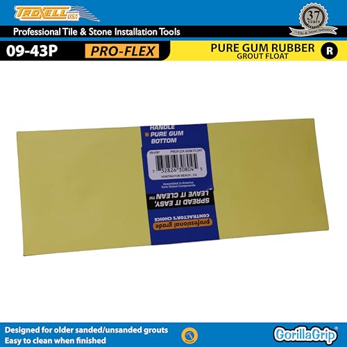 Troxell USA - 4" x 9" Gum Rubber Grout Float with SoftGrip Handle
