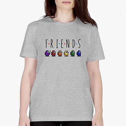 Camiseta Algodão Unissex Among Us Friends Jogo Detetive Moda (Rosa Claro, GG)