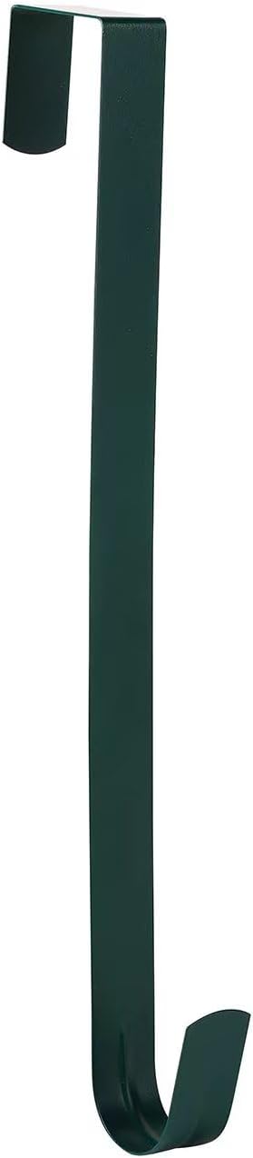 Wreath Hanger for Front Door, Slim Over The Door Hook, Easy to Use and Reusable Holiday Wreath Holder for Christmas, Thanksgiving, Halloween and Daily Décor (12" Black, 1)