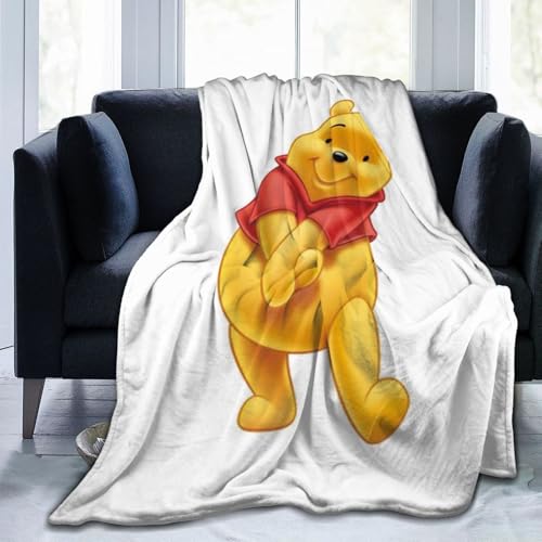 くまのプーさん アニメ ブランケット 毛布 ひざ掛け 厚手 軽量 膝掛け 柔らかく肌触り 暖かい フランネル 防寒対策 オールシーズン アウトドア用 グッズ キャラクター プレゼント