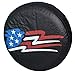 HEALiNK Spare Tire Cover,PVC Leather Waterproof Dust-Proof American Flag Rv Wheel Covers for Jeep Liberty Wrangler SUV Camper Travel Trailer Accessories (15 inch for Tire Φ 27