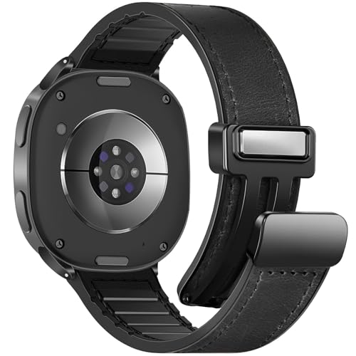 Bracelet Galaxy Watch 8 montre connectée homme femme en cuir silicone aimanté