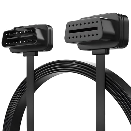 Image of STHIRA OBD2 Extension Cable 3.3ft (1m) 16-Pin Male to Female Diagnostic Scanner Adapter Flat Ribbon Wire, Universal Car OBD2 Port Extender for Code Readers, Scan Tools, Tuning Devices