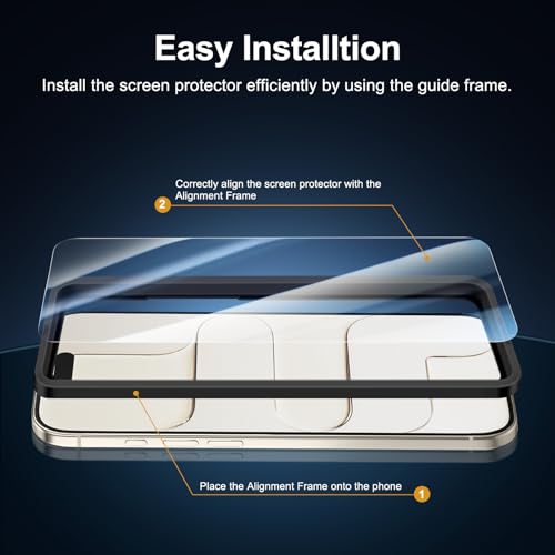 Image of NEW'C 3x Screen Protector for iPhone Air (6.5 inches)+ 3x Camera Lens Protector, Sensor Protection, Case Friendly Tempered Glass Film, Ultra Resistant, Easy installation tool include