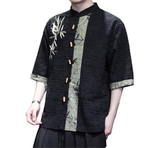 Chemise style chinois homme boutons traditionnels et finitions haut de gamme