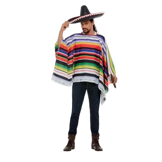 Unisex Mexican Poncho. Packaged