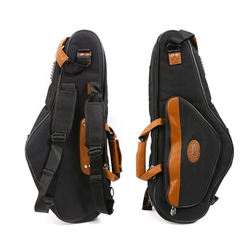 YoungMonic Alto Saxophone Case Nylon Saxophone Accessories Brown Lightweight Strap Strong Soft Protect Alto Sax Case