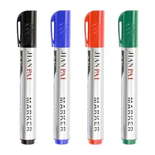 Tabanzhe 4 Pcs Permanent Marker Pens - Colored Thick Pens Set for Plastic,Cardboard - Doodling, Coloring, and School Supplies for Adults, Kids, Artists, Drawing, and Illustration
