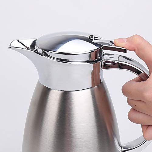 61Oz Coffee Carafe Airpot Insulated Coffee Thermos Urn Stainless Steel Vacuum Thermal Pot Flask For Coffee, Hot Water, Tea, Hot Beverage - Keep 12 Hours Hot, 24 Hours Cold (Silver) … #TOP4