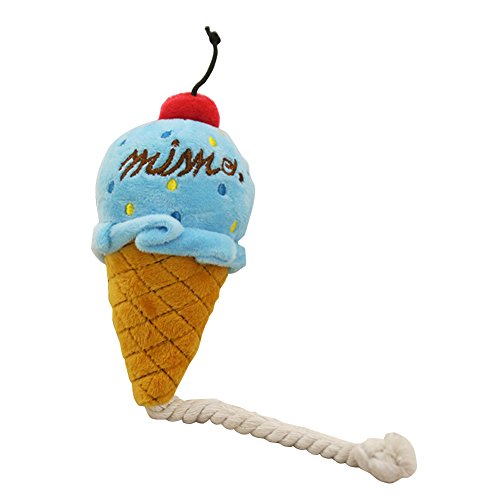 Brave669 Pet Supplies Pet Accessories Lovely Dog Puppy Plush Squeak Pet Cat Chew Ice Cream Cone Soft Play Sound Toys, Pets are Good Friends of Mankind