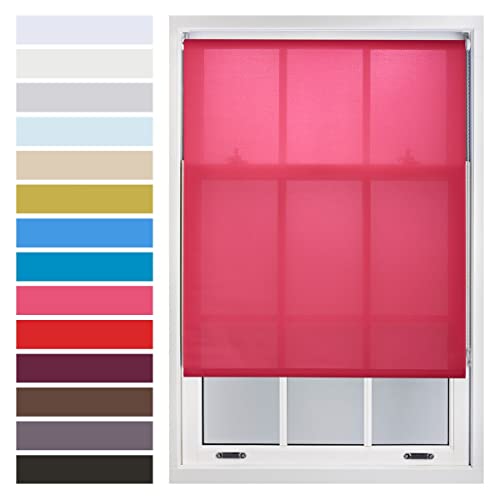 FURNISHED Rollos Fenster Tageslicht Metallbeschlägen nach Maß bis 90W x 210H cm - Fuchsie
