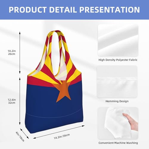 Arizona Flag Printed canvas bag Women's fashionable shoulder bag4