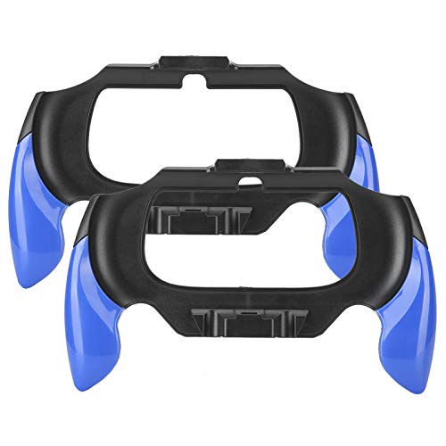 2Pcs Hand Grip for PS Vita 2000, Plastic Trigger Handle Holder Case Bracket for PS Vita 2000, Gamepad Handlebar Handgrip Bracket Support Accessory(Blue)