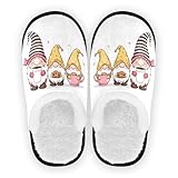 Dussdil Coffee Gnome House Slippers Sweet Cookie Home Spa Slippers Memory Foam Closed Toe Slipper Non Slip for Hotel Bedroom Travel Shoes Women Men M